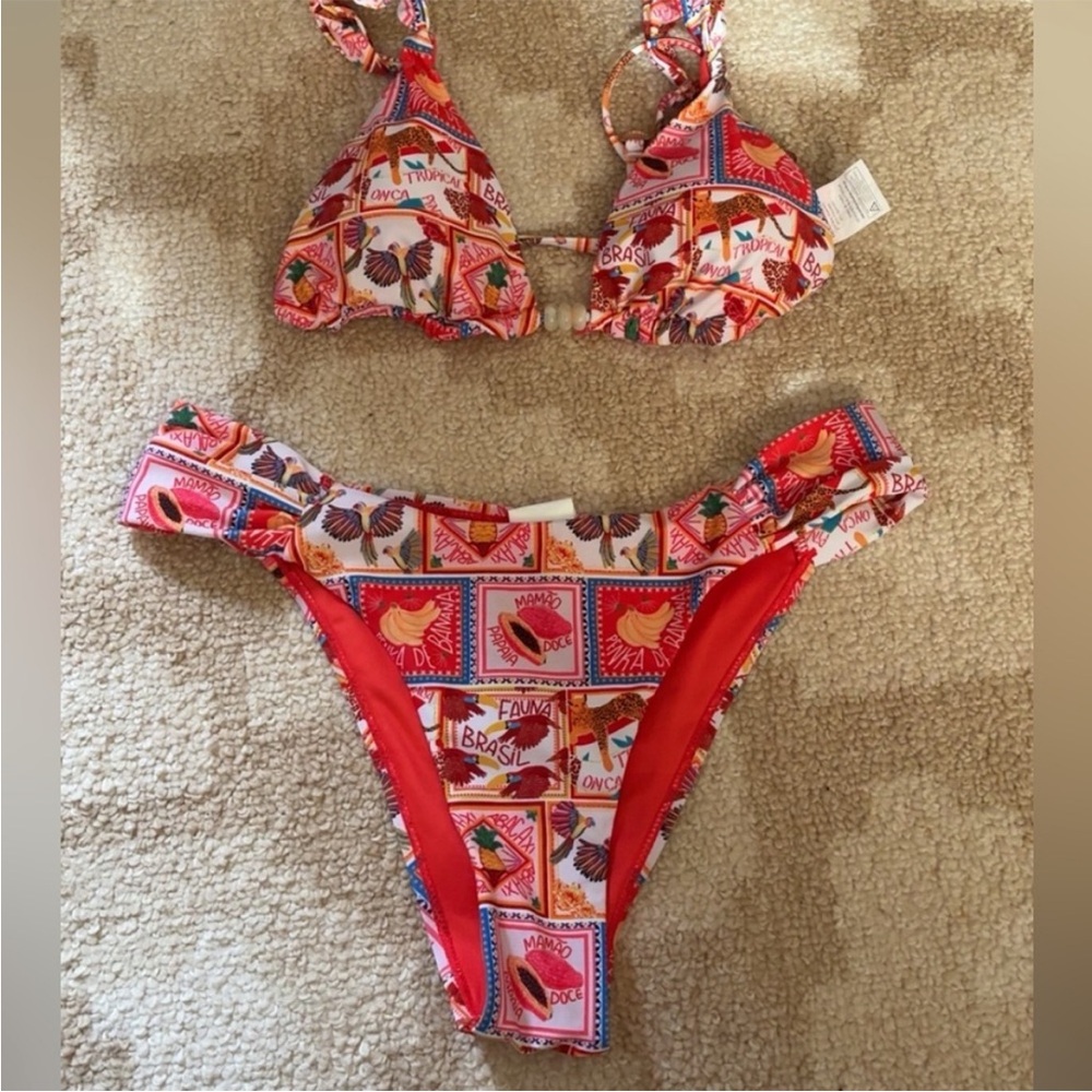 Colorful Patterned Bikini Set
